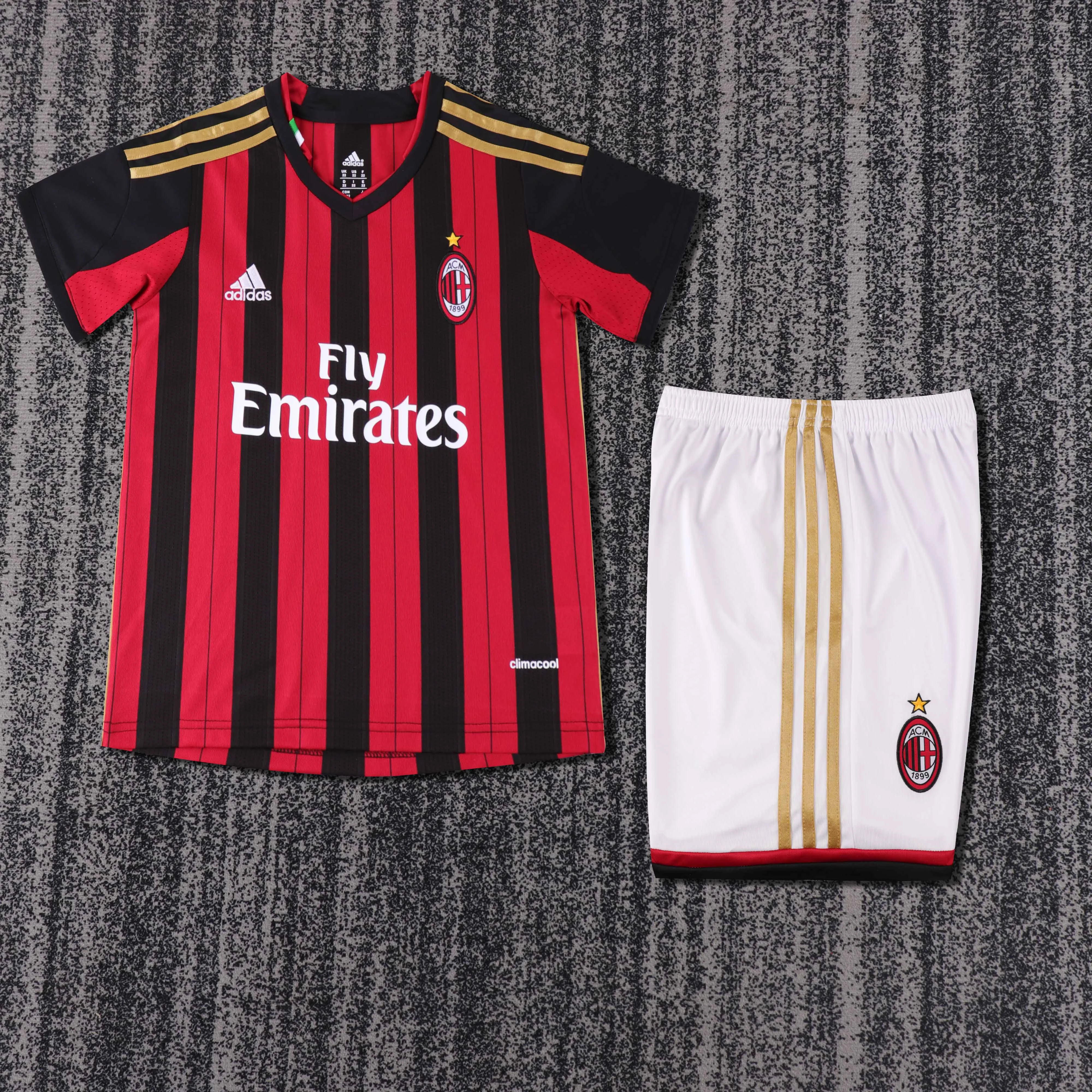 Retro Kids 2013-14 Kids AC Milan Home Kit Football jersey
