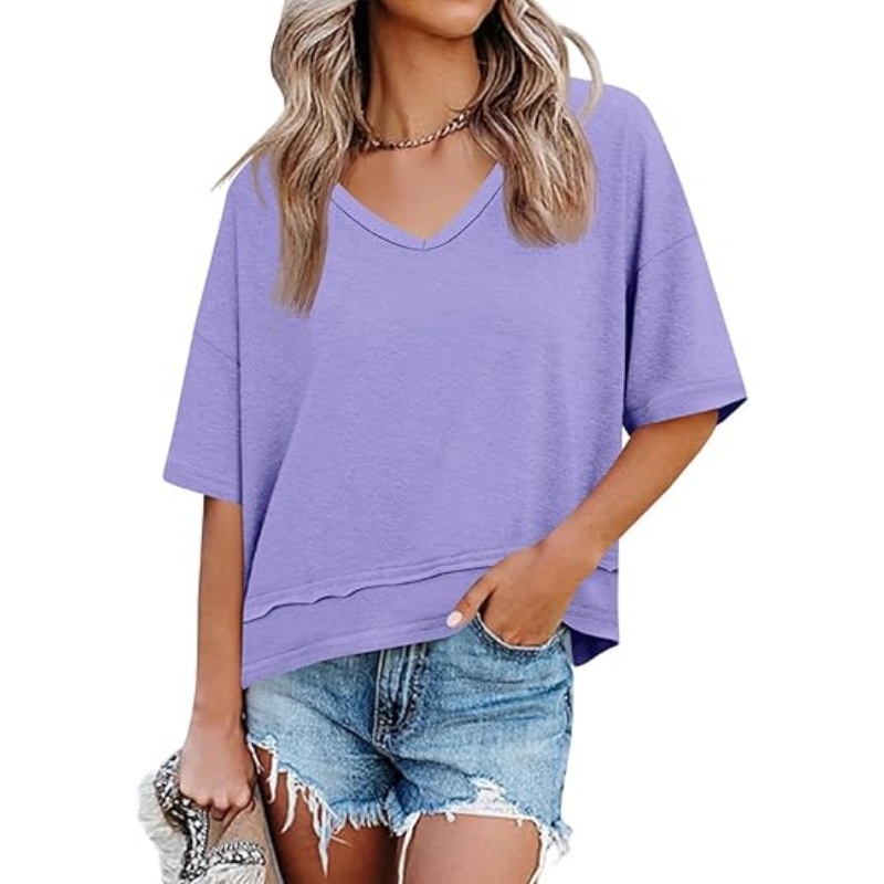 Womens Summer V Neck T-Shirts