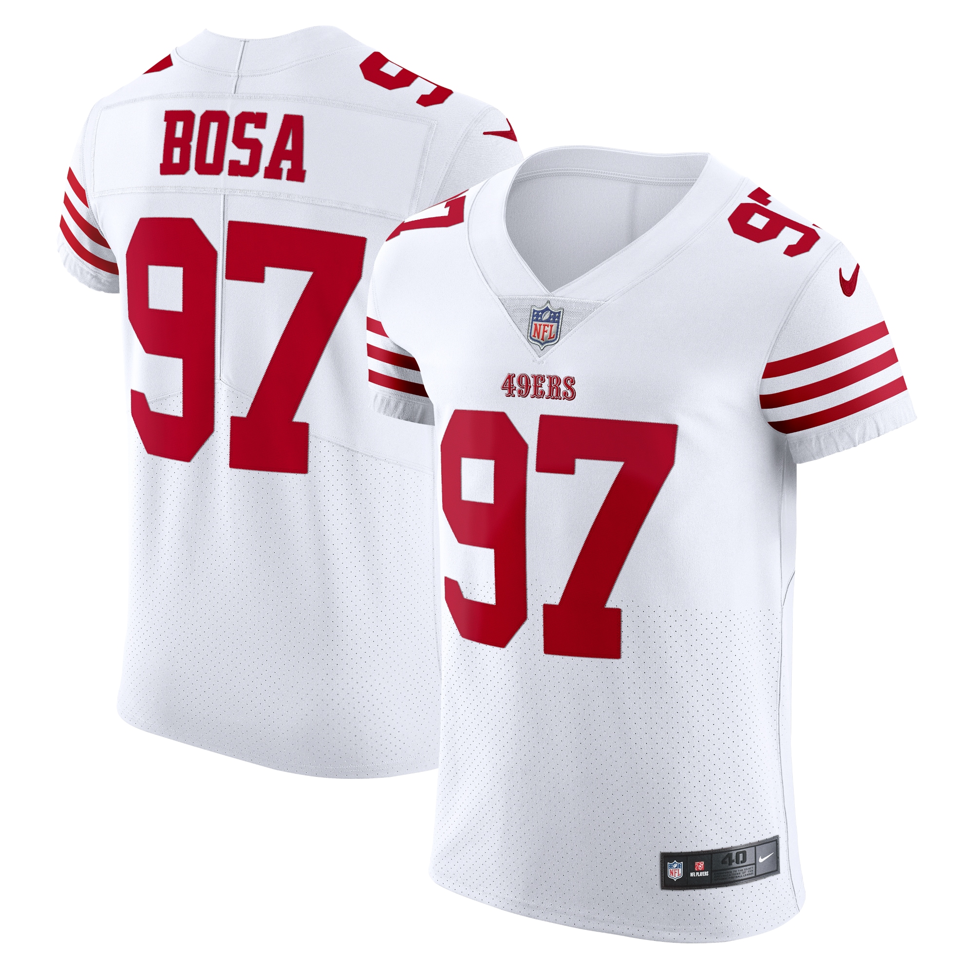 Nick Bosa San Francisco 49ers Nike Vapor Elite Jersey - White