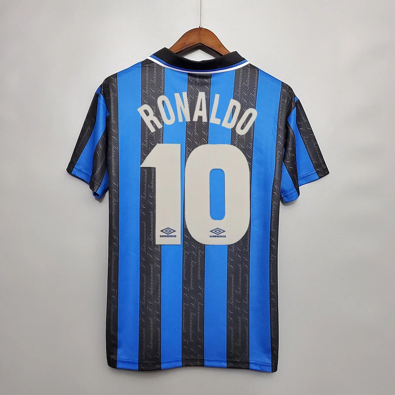 Retro 1997-98 Inter Milan home RONALDO MORIERO ZAMORANO Football jersey