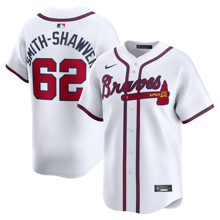 AJ Smith-Shawver Atlanta Braves Home Limited Player Jersey  White