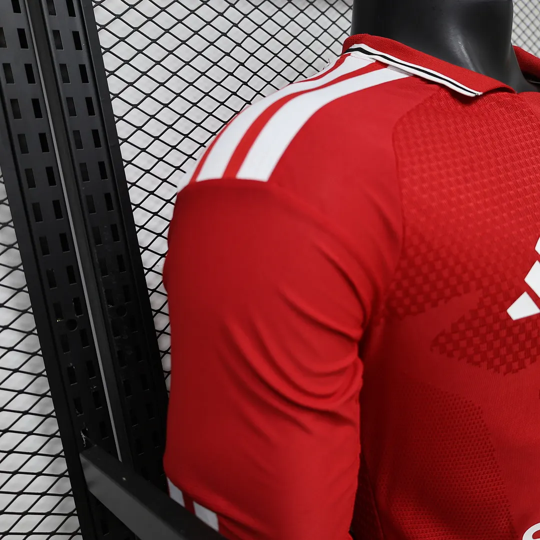 2026/27 Premier League Manchester United Team Home Football Jersey Player Version Long Sleeves - JerseyFun