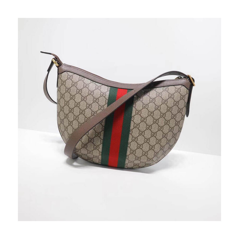 Gucci Ophidia GG Small Shoulder Bag Brown