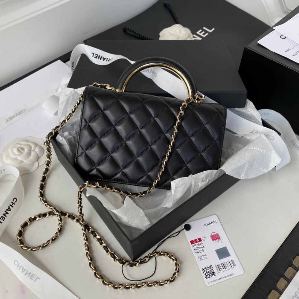 Chanel Wallet On Chain Top Handle Lambskin WOC