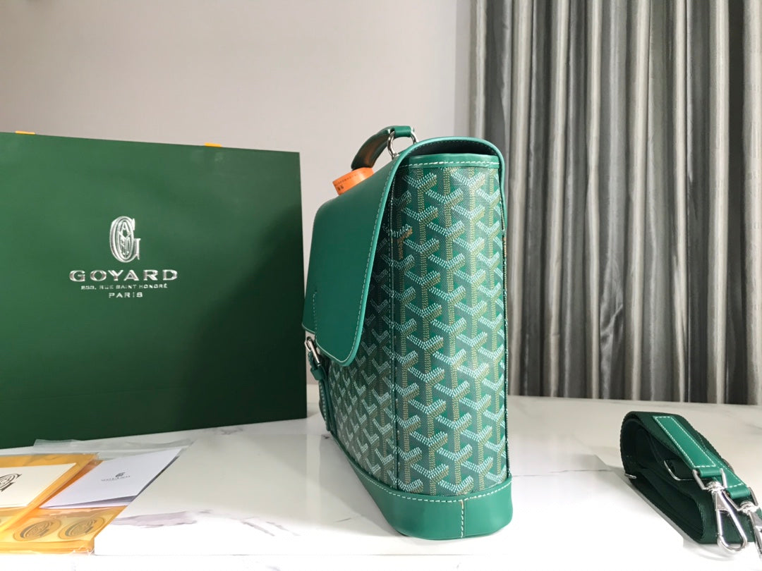 Goyard Citadin Bag 38Cm Green Canvas