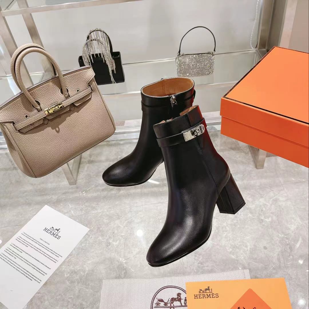 HERMES SAINT GERMAIN ANKLE BOOT BLACK