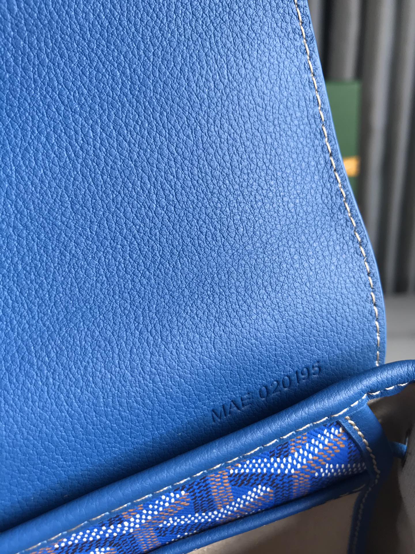 Goyard Alpin Mini Backpack 21 Cm Sapphire Blue Lambskin And Goyardine Canvas