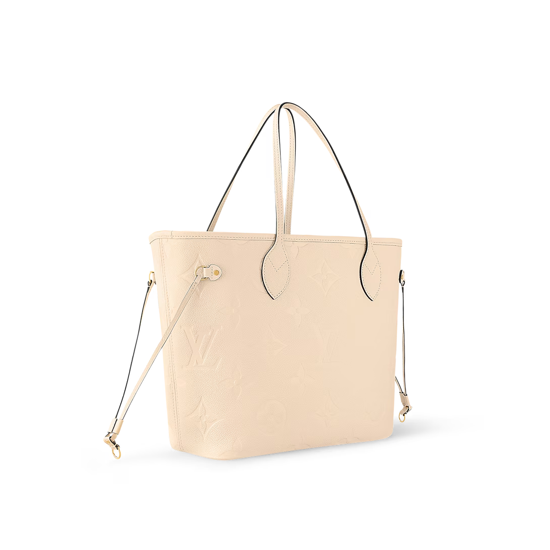 Louis Vuitton Neverfull Mm Tote Bag Crème Beige 31cm M46676