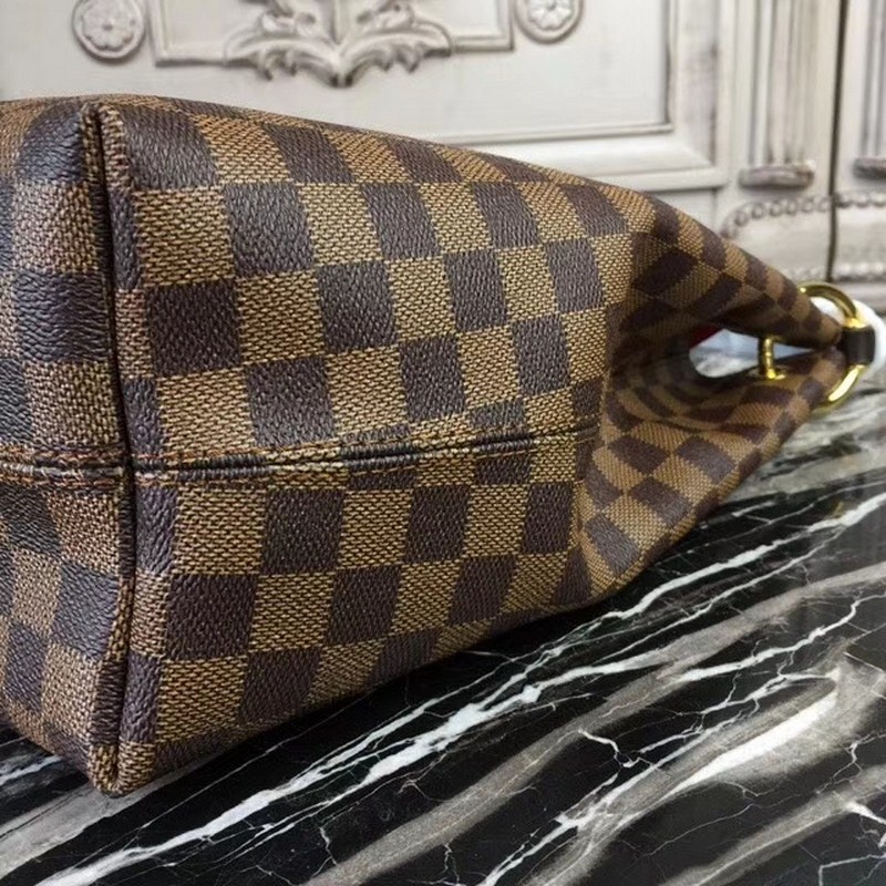 Louis Vuitton Graceful MM Damier Ebene Canvas Hobo Bag Brown 41cm N44045