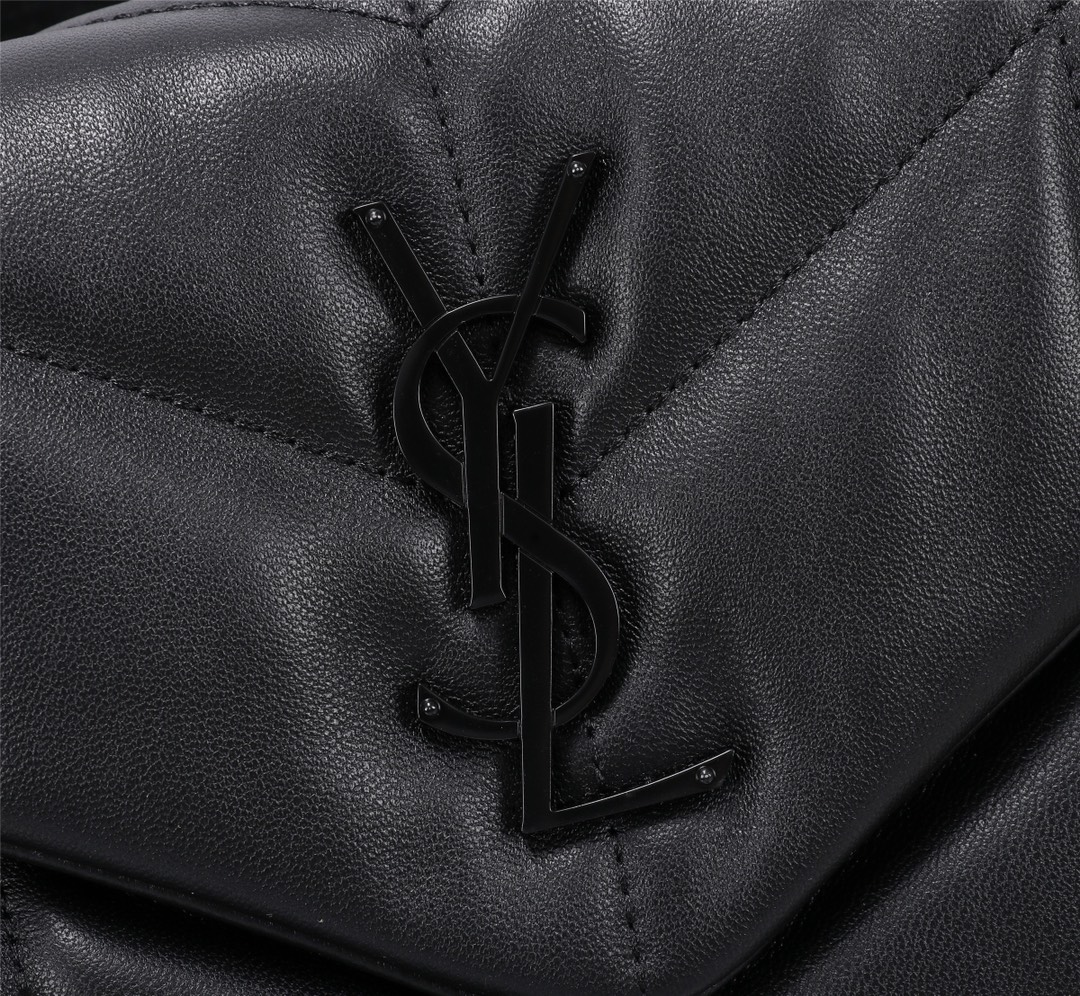 Saint Laurent Puffer Small Chain Bag In Quilted Black Noir