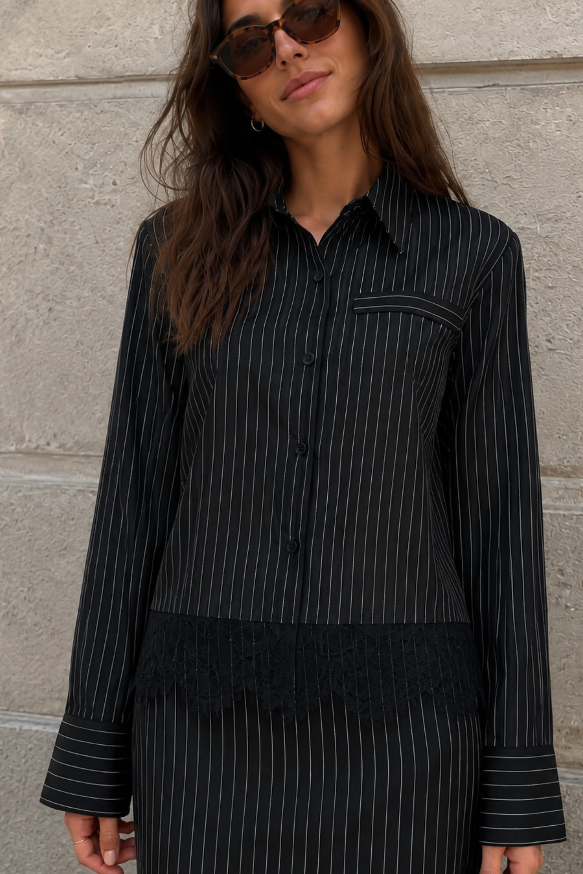 Obsidian Stripe Lace Co-ord
