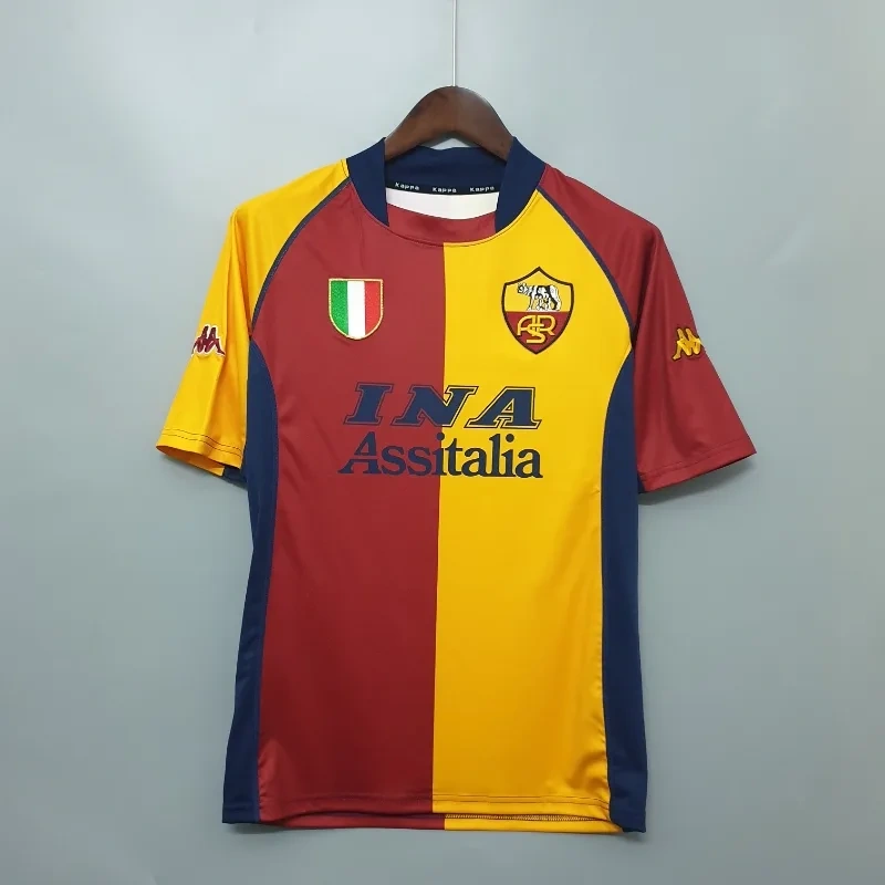 Retro 2001-02 AS Roma Home Football jersey retro