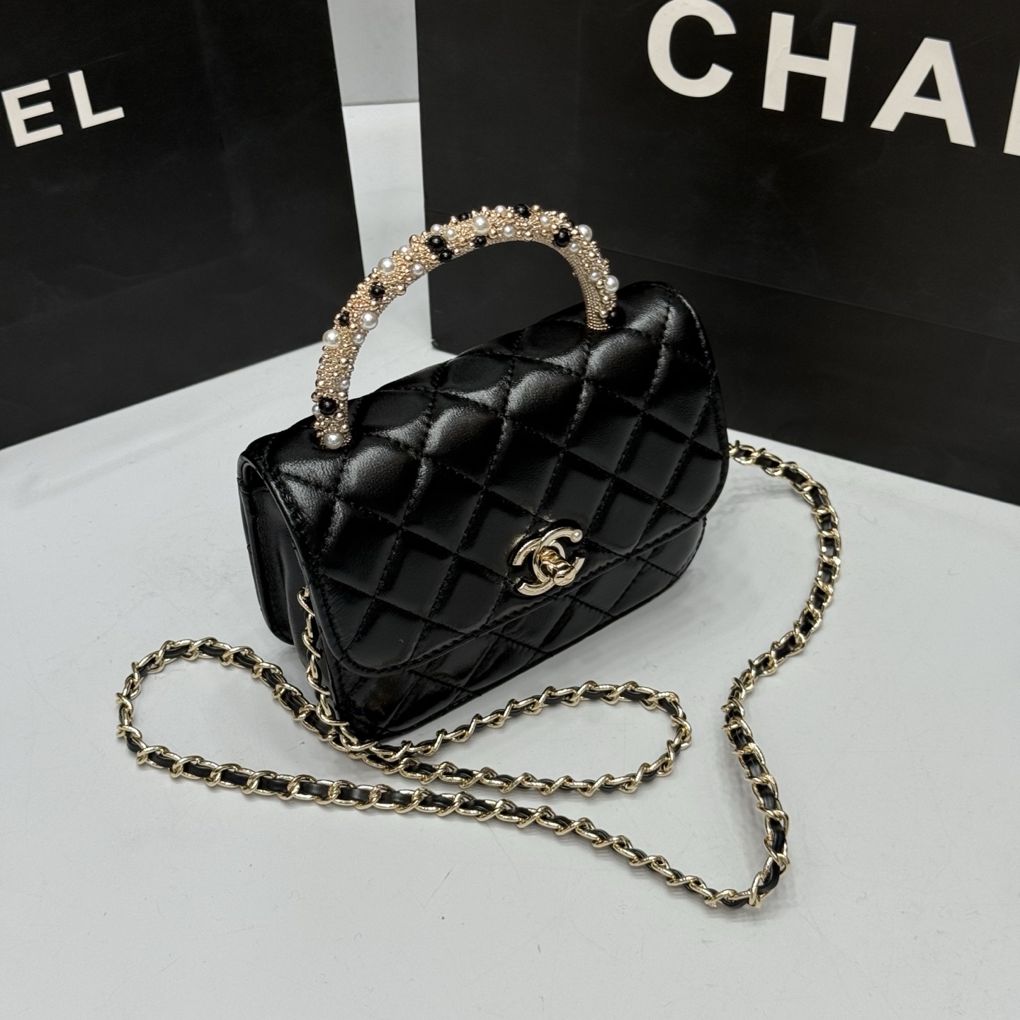 Chanel Pearl-Handle Flap Bag