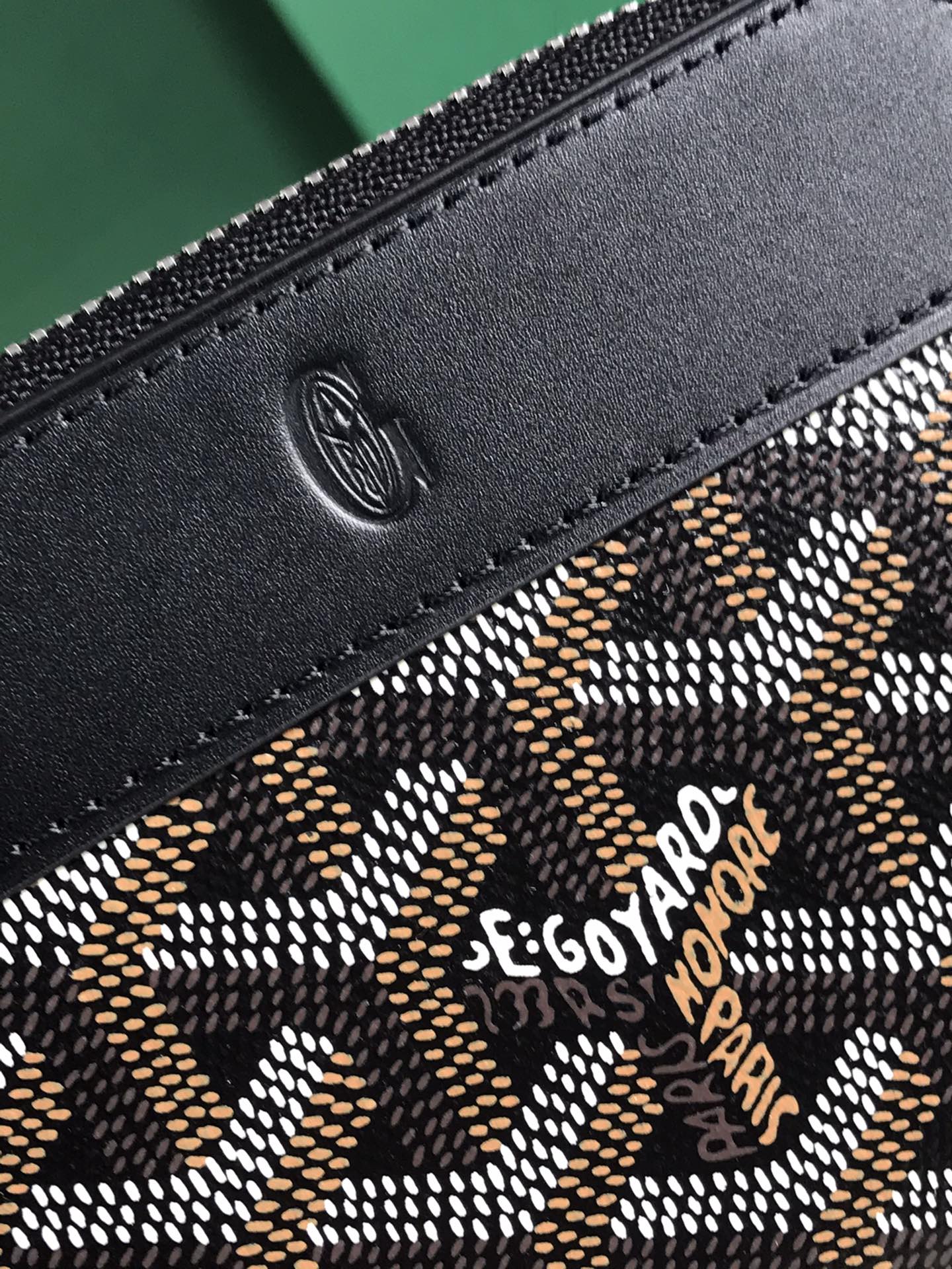 Goyard Matignon Mini Wallet 11 Cm Black Goyardine Canvas And Calfskin