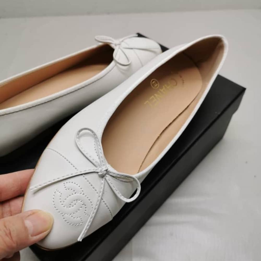 Chanel Ballet Flats White