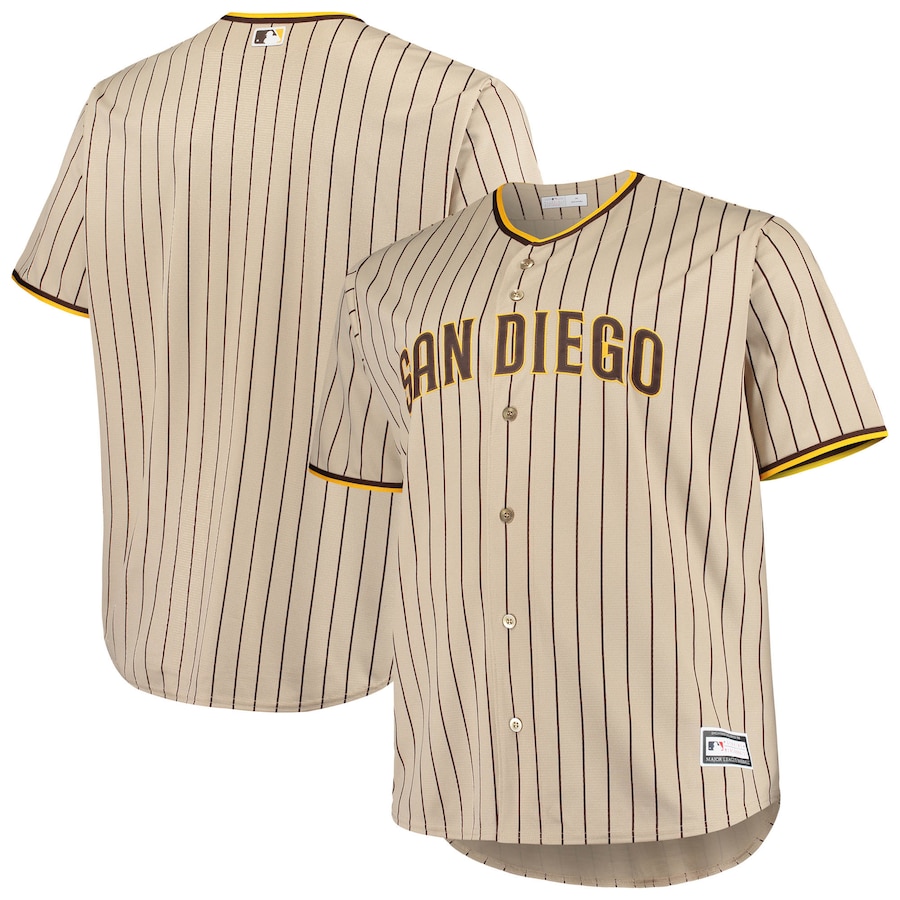San Diego Padres Big&Tall Road Team Jersey Brown