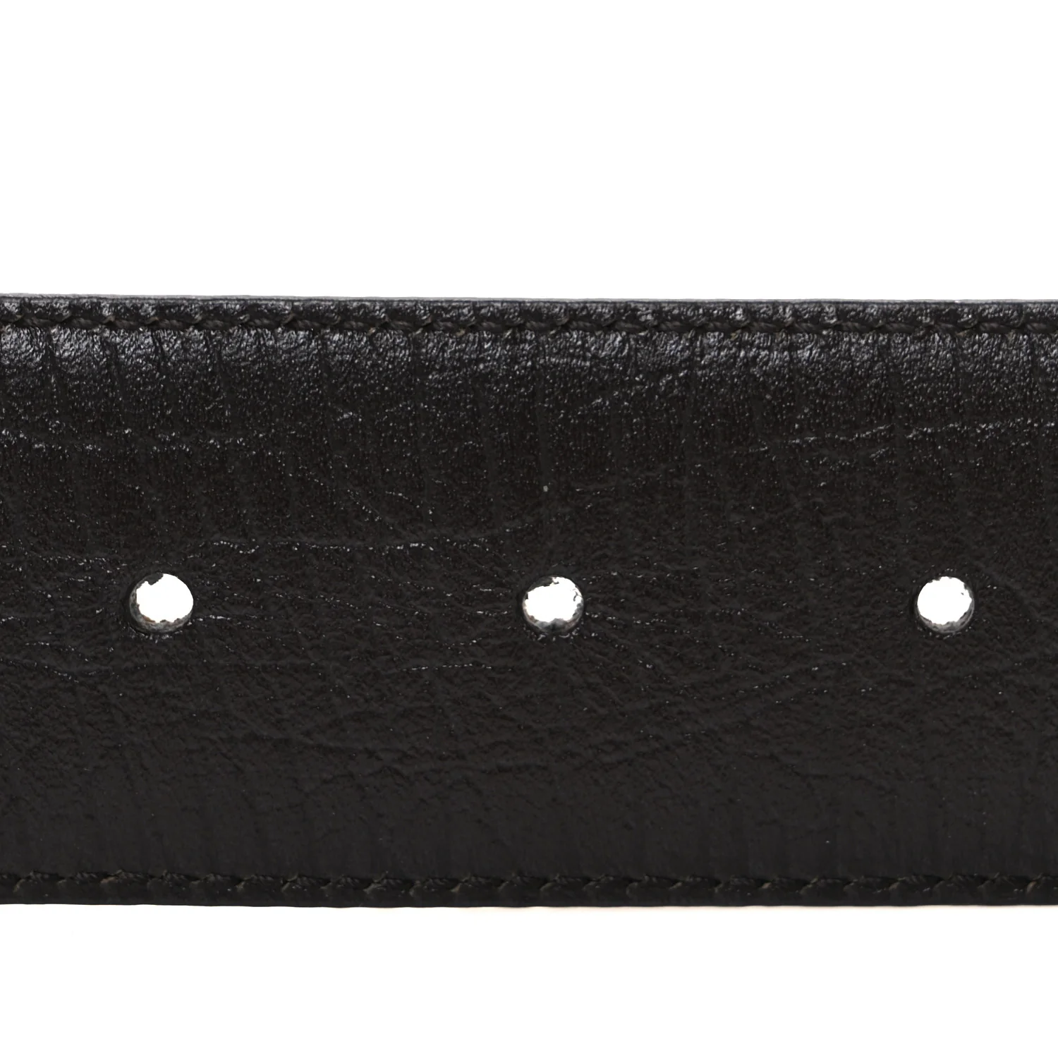 GG Supreme Monogram Calfskin Double G 80 32 Belt Beige Ebony New Acero