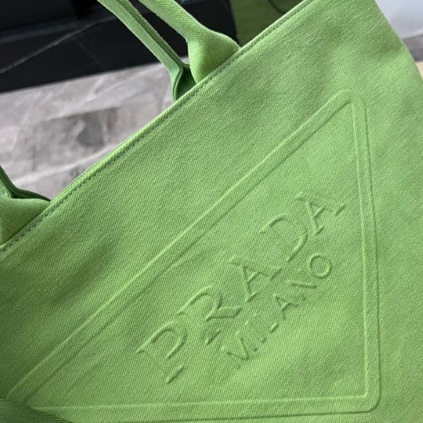 Prada Canvas Tote Bag Fern Green