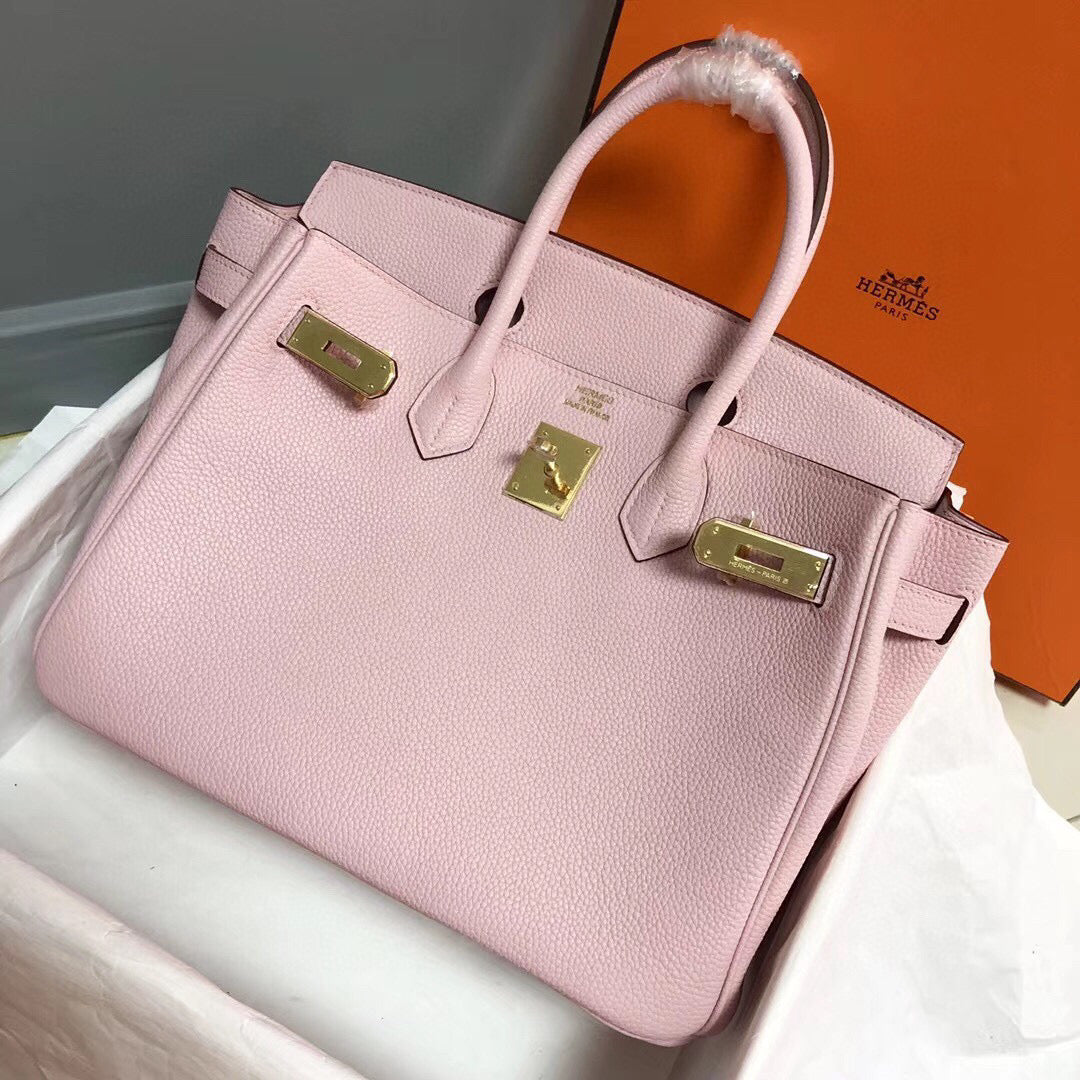 Hermes Birkin 30Cm Pink Togo Leather Gold Hardware