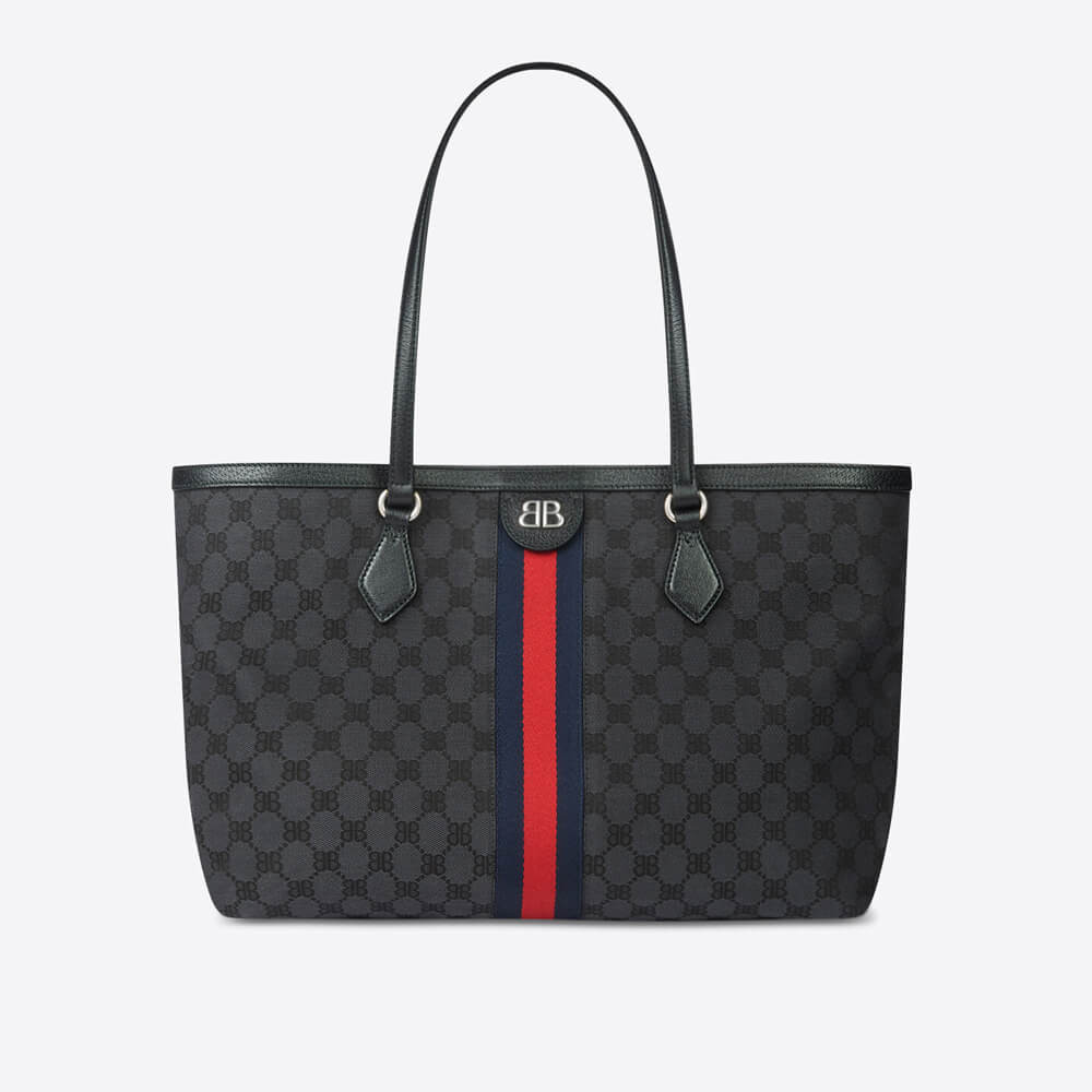 Balenciaga x Gucci Hacker Medium Tote Bag Black