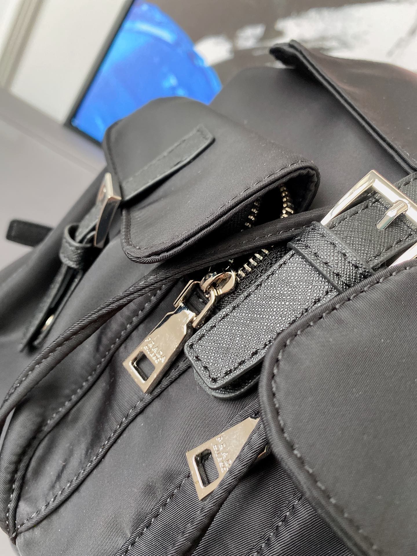 Prada Re-Nylon Medium Backpack Black