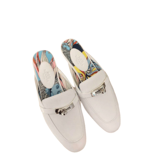 HERMES OZ MULE WHITE