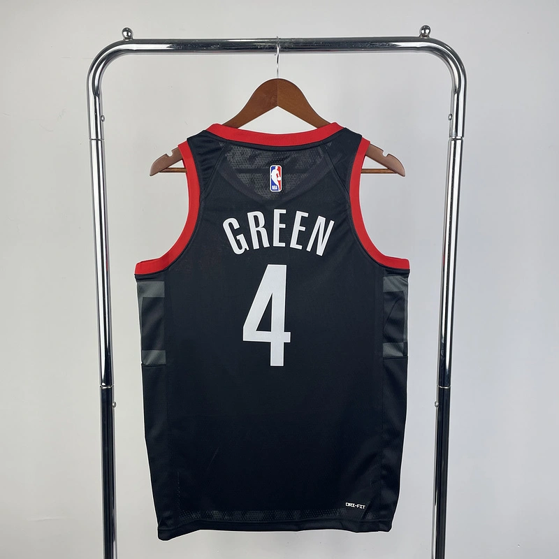 2024 NBA Houston Rockets 4 GREEN Basketball Jersey