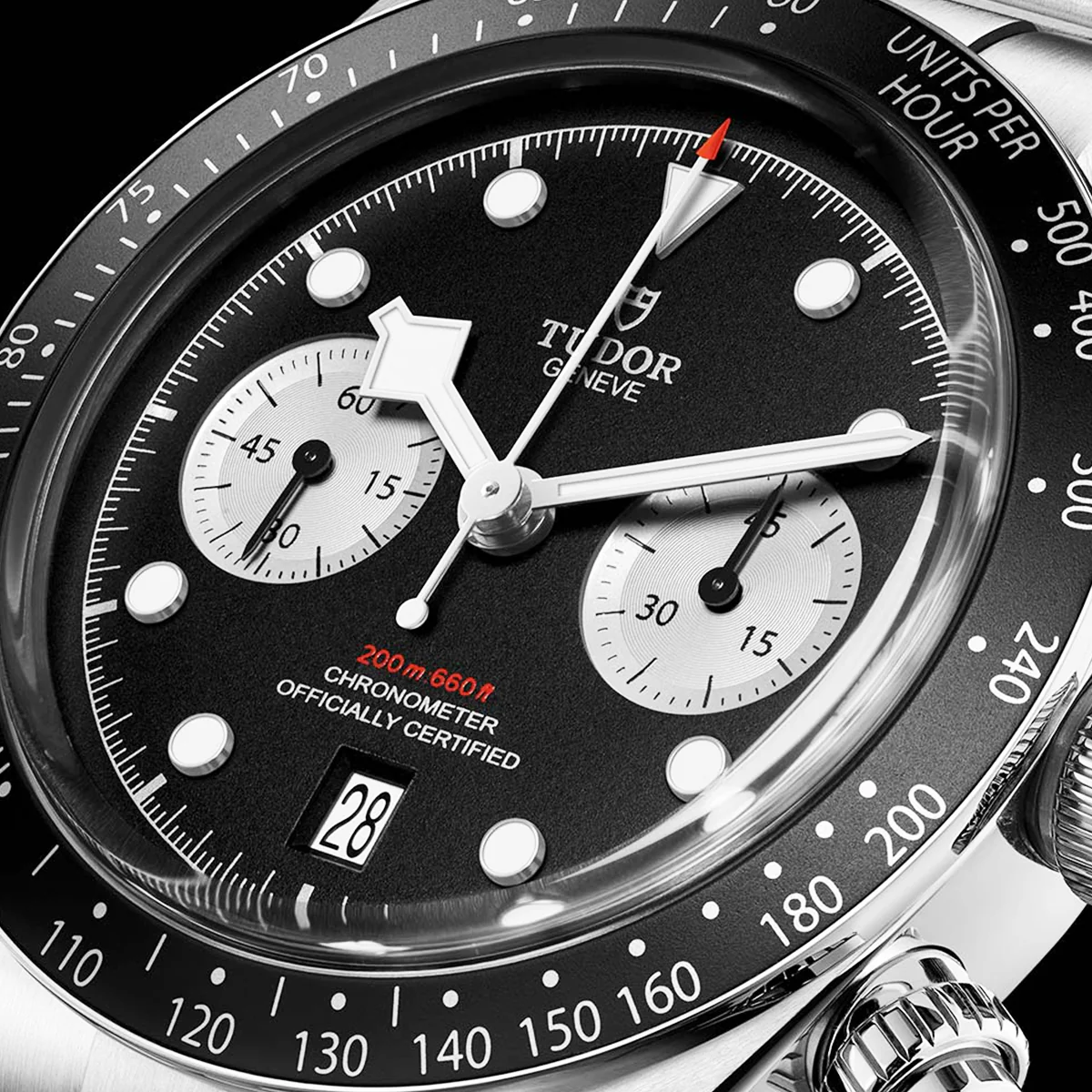 TUDOR Black Bay Chrono 41mm Black/Silver Dial Men's Automatic Bracelet Watch M79360N-0001