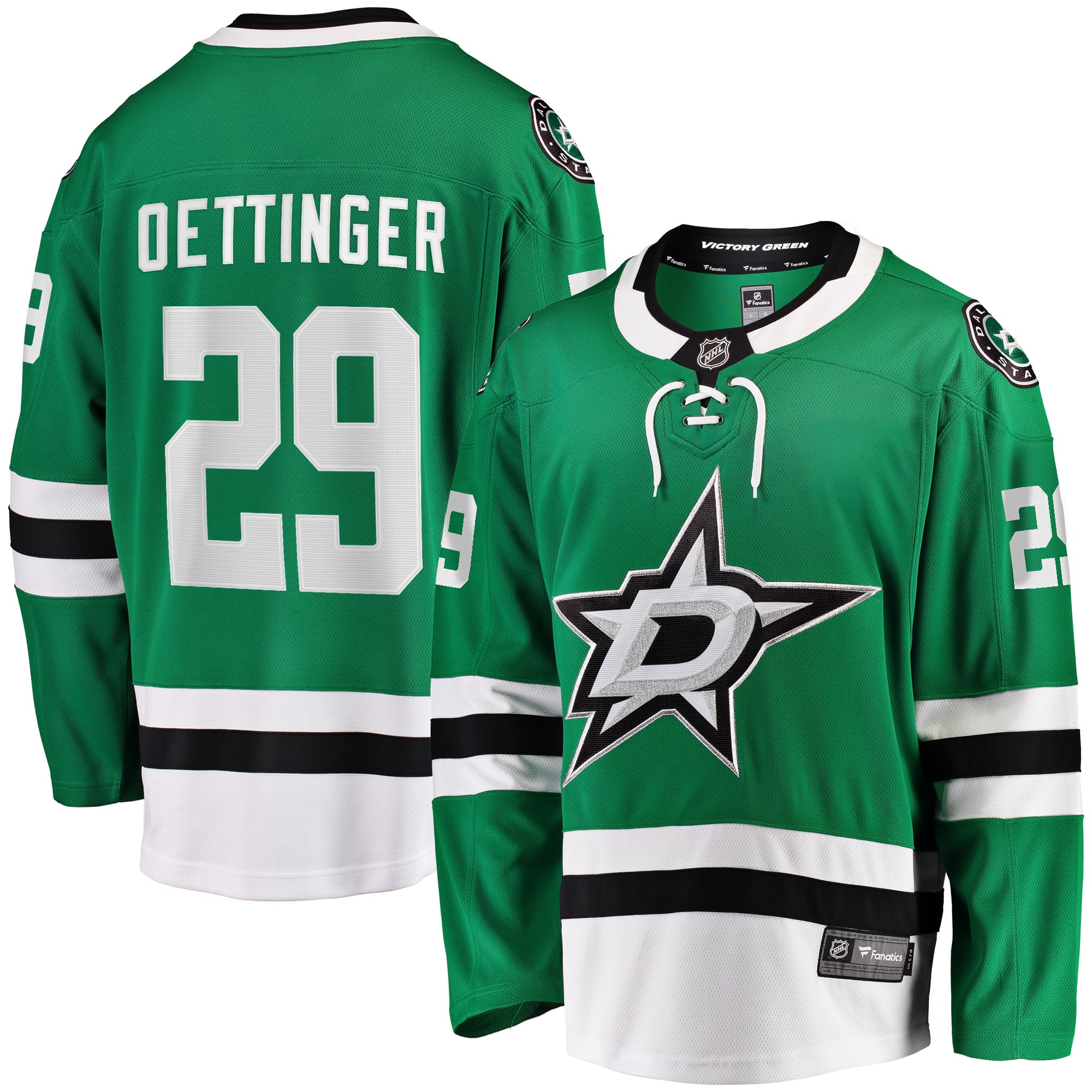 Jake Oettinger Dallas Stars Fanatics Home Breakaway Player Jersey – Kelly Green