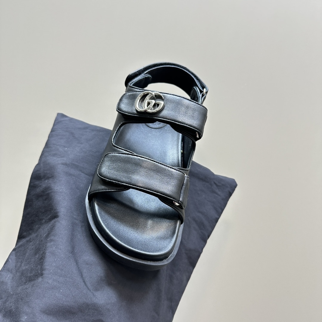 Gucci Double G Sandal Black 771578 Bko00 1000