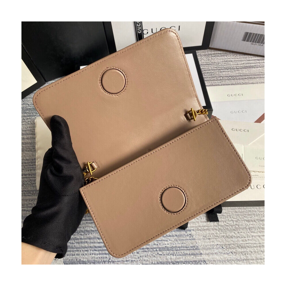 Gucci GG Marmont Mini Bag In Nude Pink Leather
