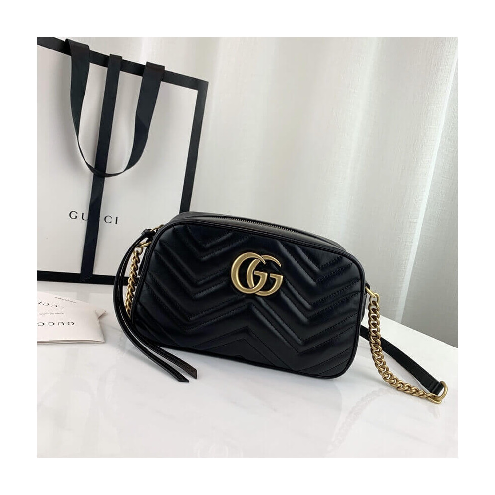 Gucci GG Marmont Small Shoulder Bag Black 24Cm