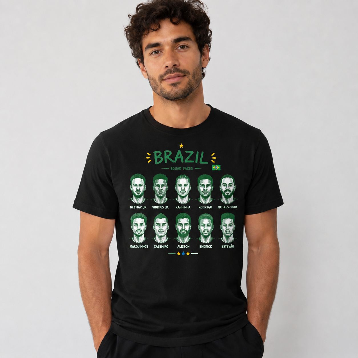Brazilian Player Pure Cotton T-Shirt – Limited-Time Offer