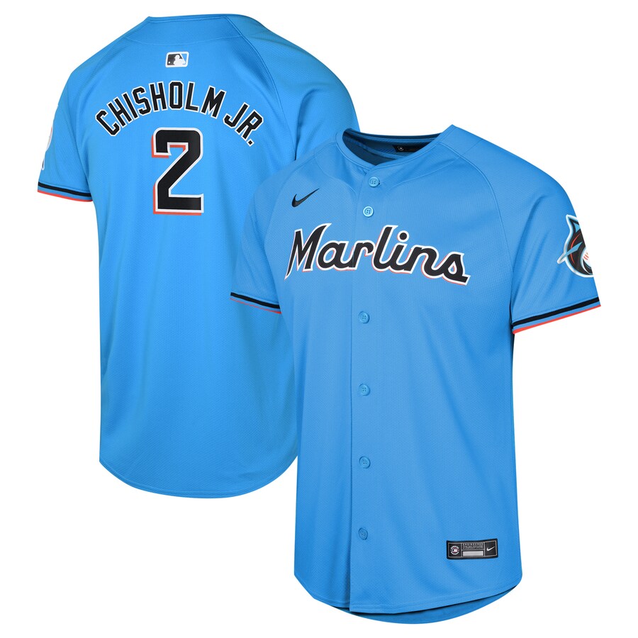 Jazz Chisholm Jr. Miami Marlins Youth Alternate Limited Player Jersey  Blue