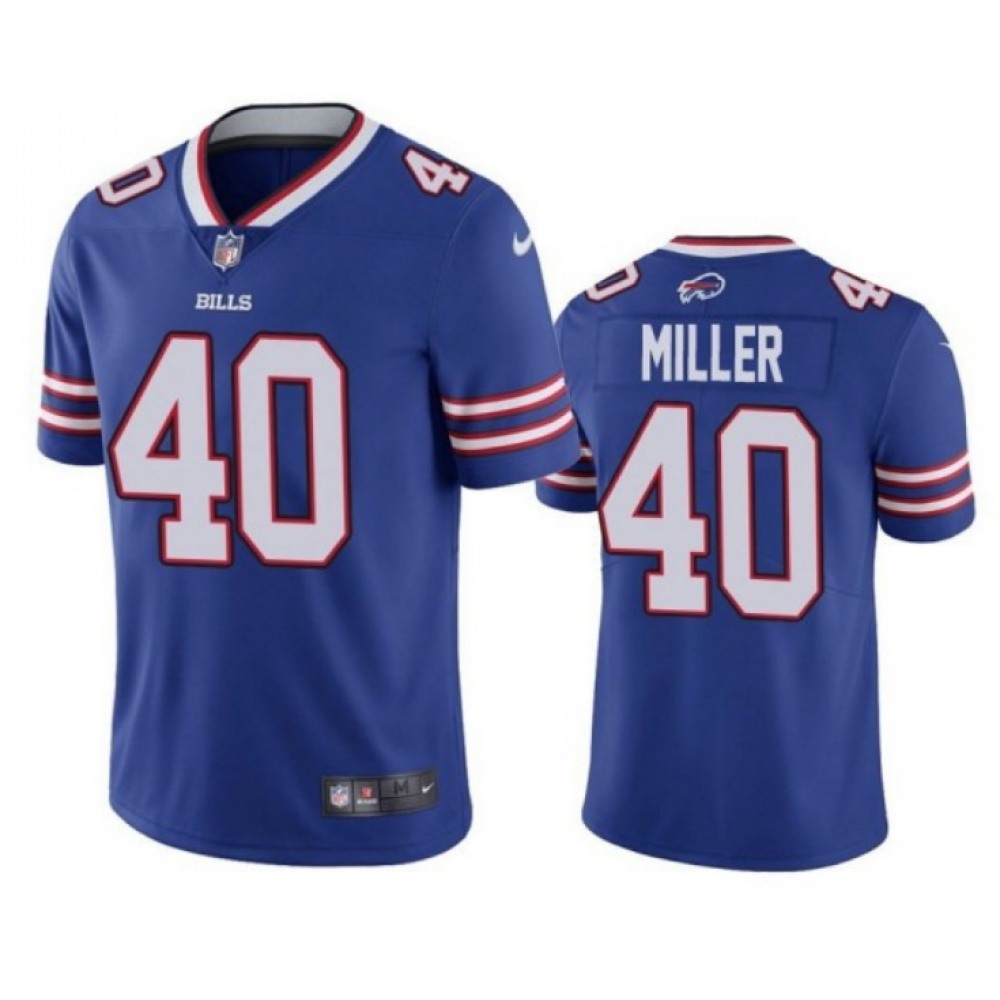 Buffalo Bills #40 Von Miller Royal Vapor Untouchable Limited Stitched Jersey