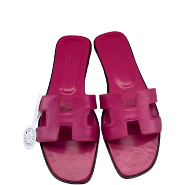 HERMES ORAN SANDAL DARK PINK