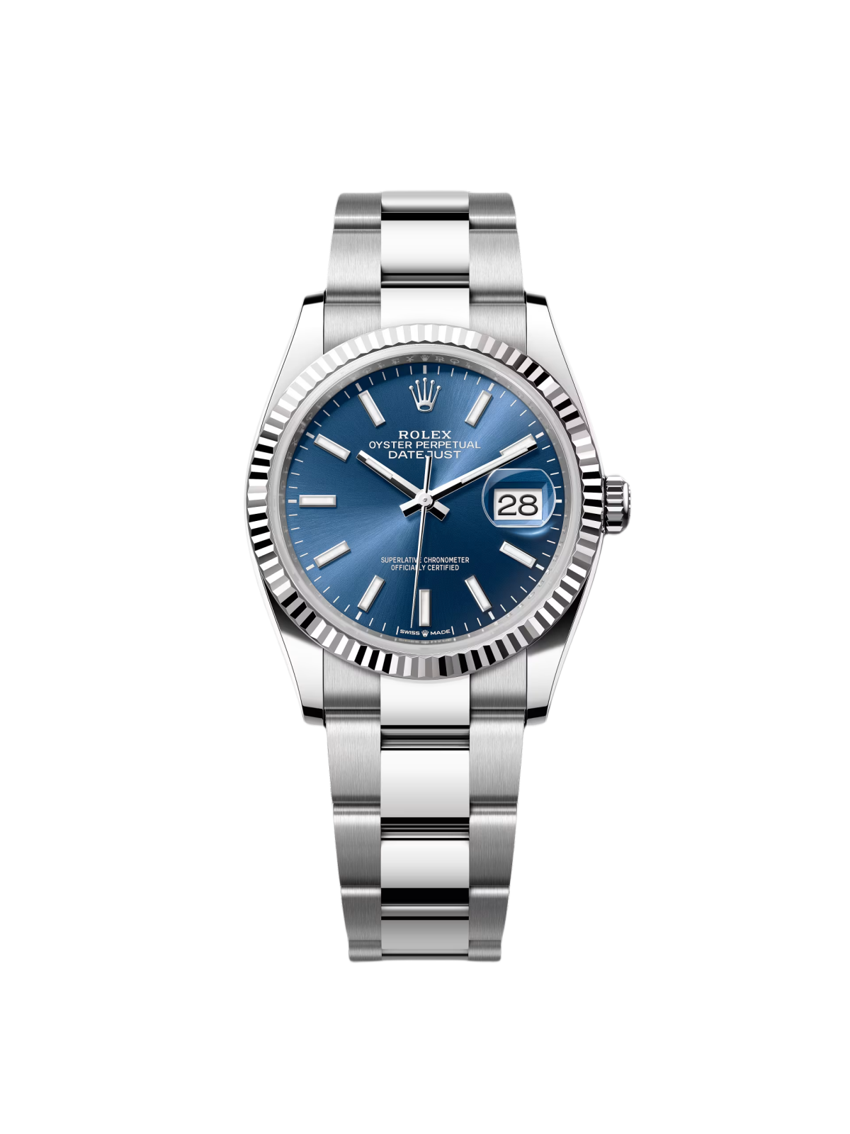 Rolex  Datejust 36mm 126234 Blue Index Dial 36mm Oyster Stainless Steel