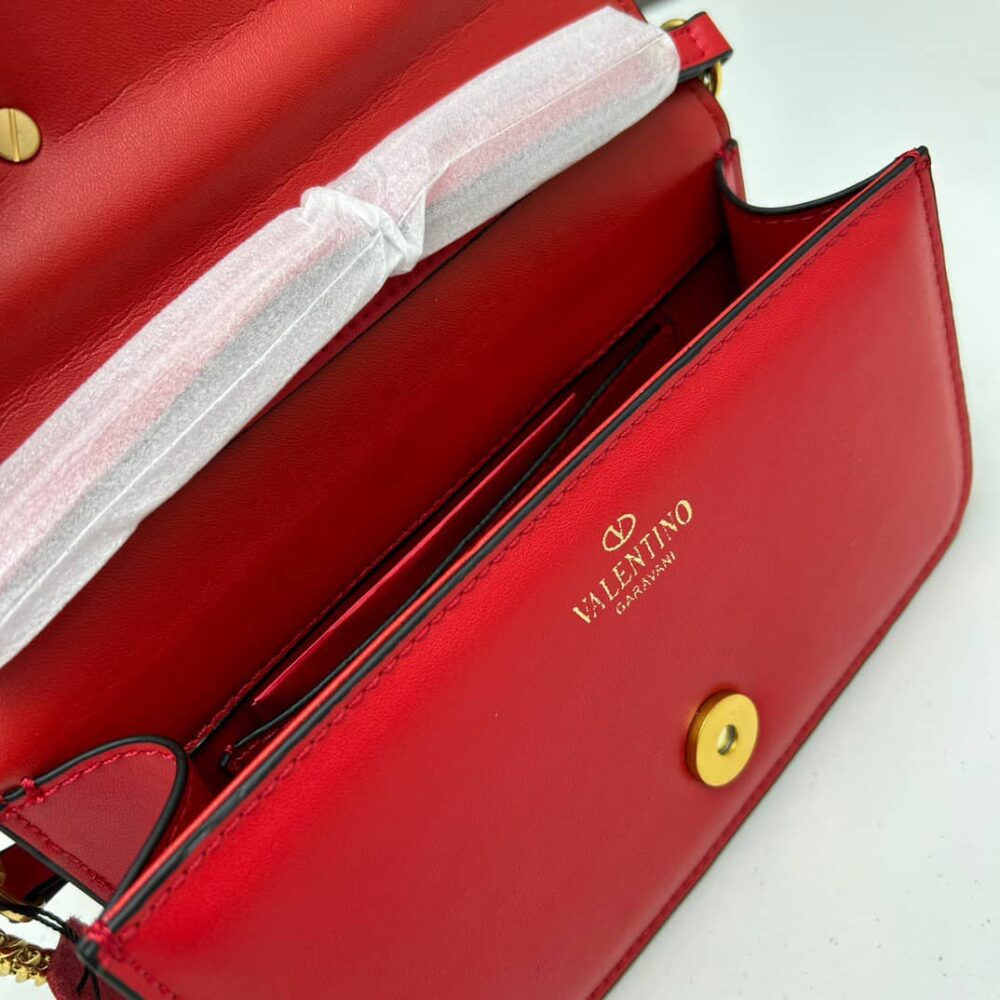 Valentino Locò Small Shoulder Bag In Calfskin Red 1W2B0K53Zxlm24