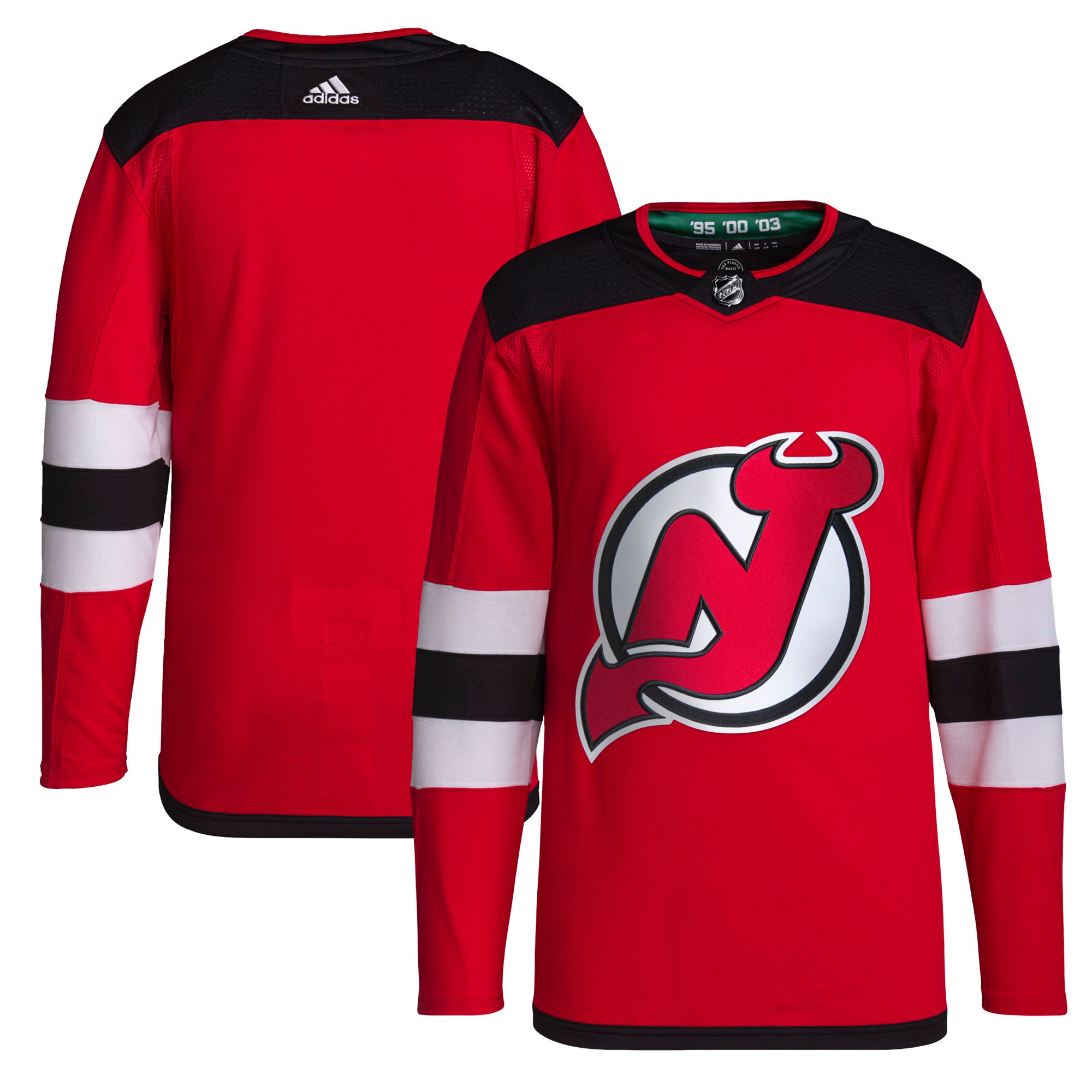 New Jersey Devils adidas Home Primegreen Authentic Jersey – Red