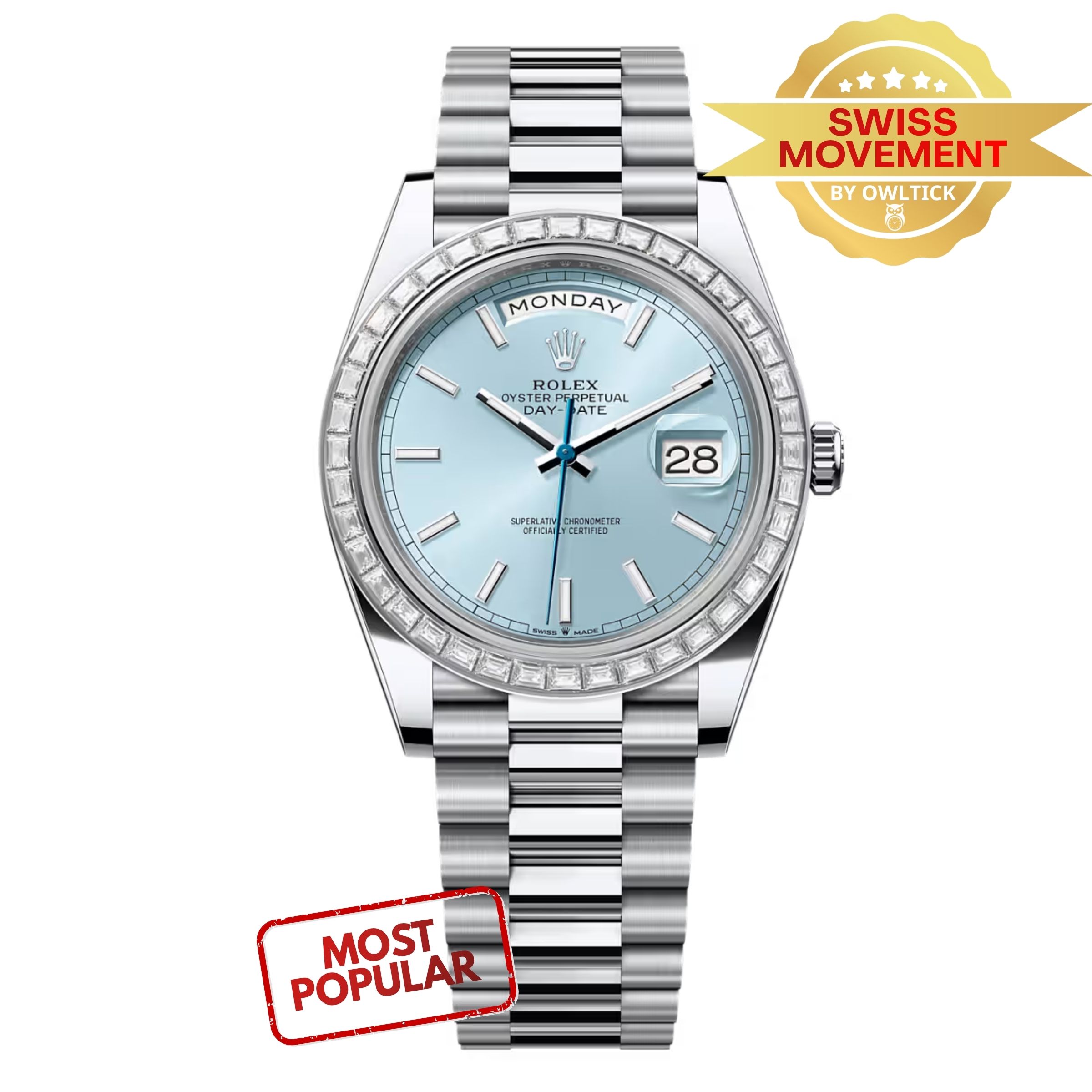 [Superclone] Rolex Day-Date 40mm Ice-Blue Dial President 228396TBR