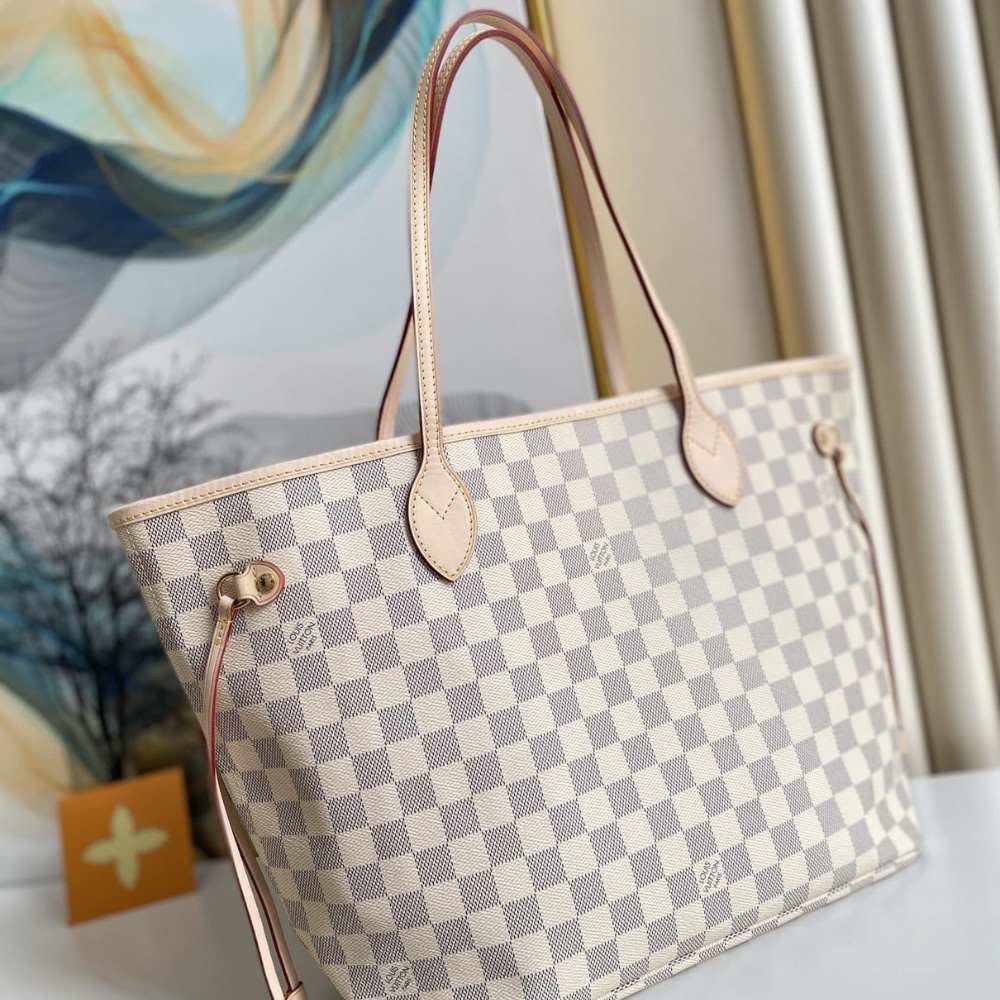 Louis Vuitton Neverfull GM Damier Azur Canvas Tote Bag Beige 39cm N40602
