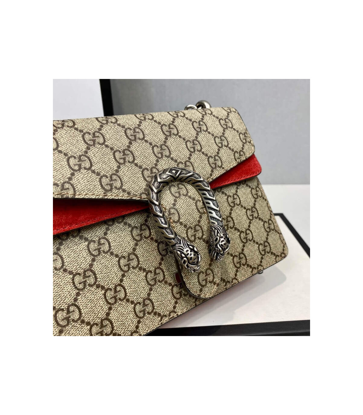 Gucci Dionysus GG Supreme Mini Bag Red 20cm