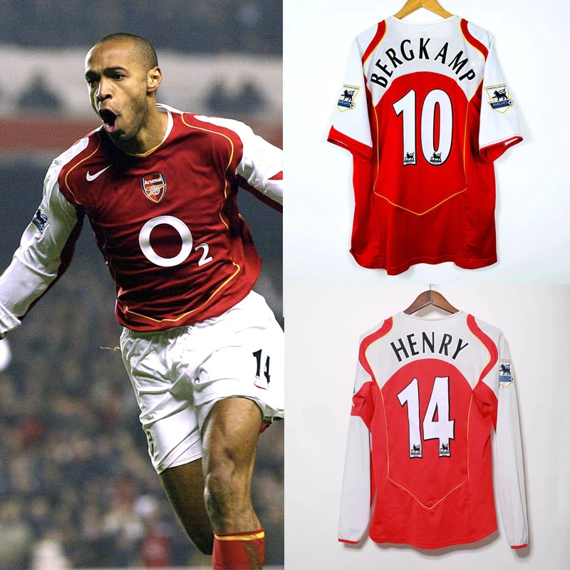Retro 2004-05 Arsenal Home BERGKAMP ADAMS HENRY Football jersey retro