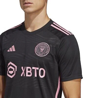 adidas Men's Lionel Messi Inter Miami Away Jersey 23/24 (Black/True Pink)