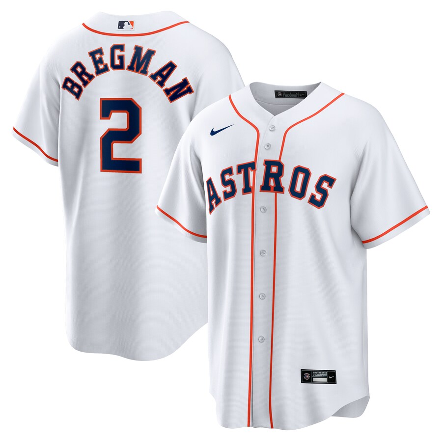 Alex Bregman Houston Astros Home Player Name Jersey White