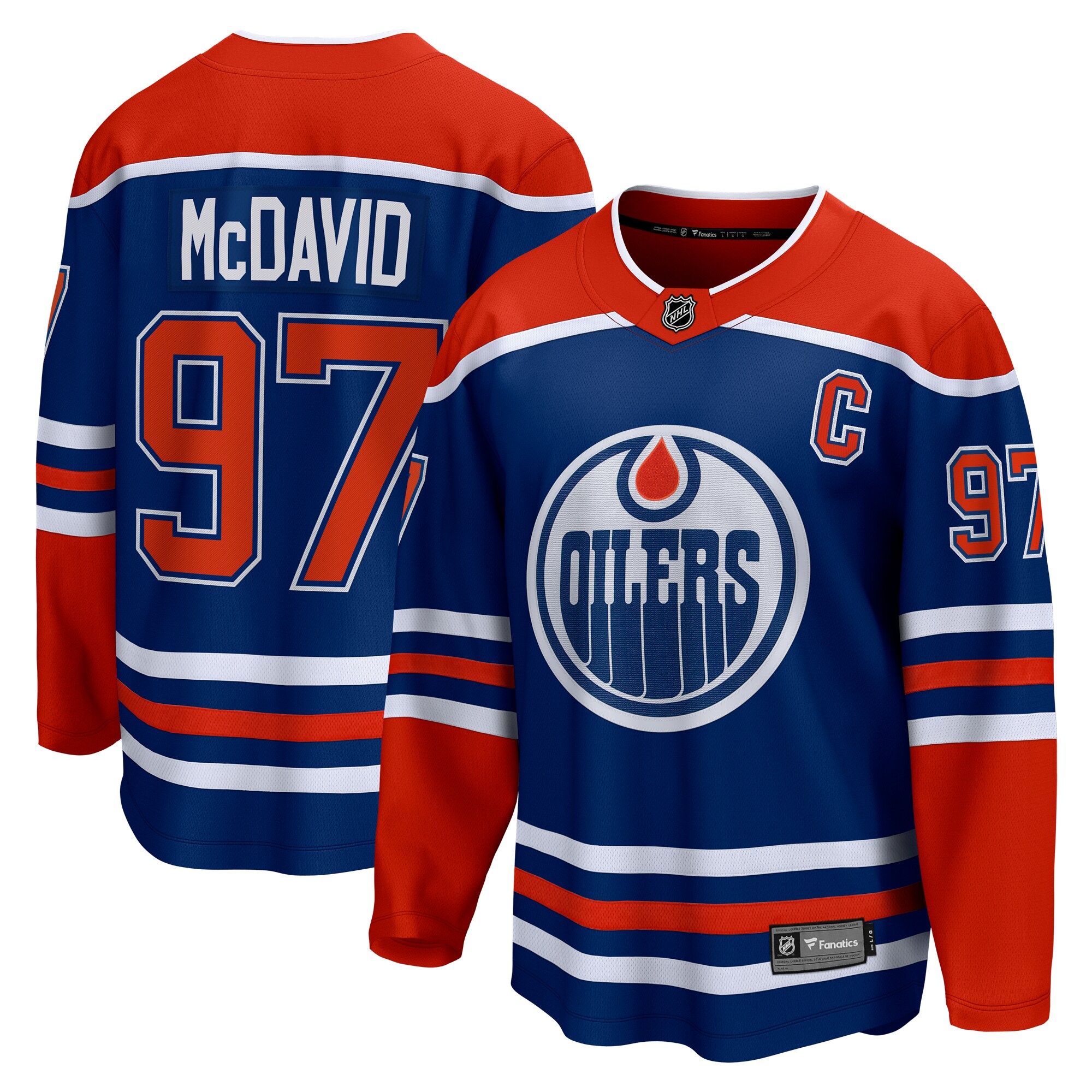 Connor McDavid Edmonton Oilers Fanatics Home Breakaway Jersey – Royal