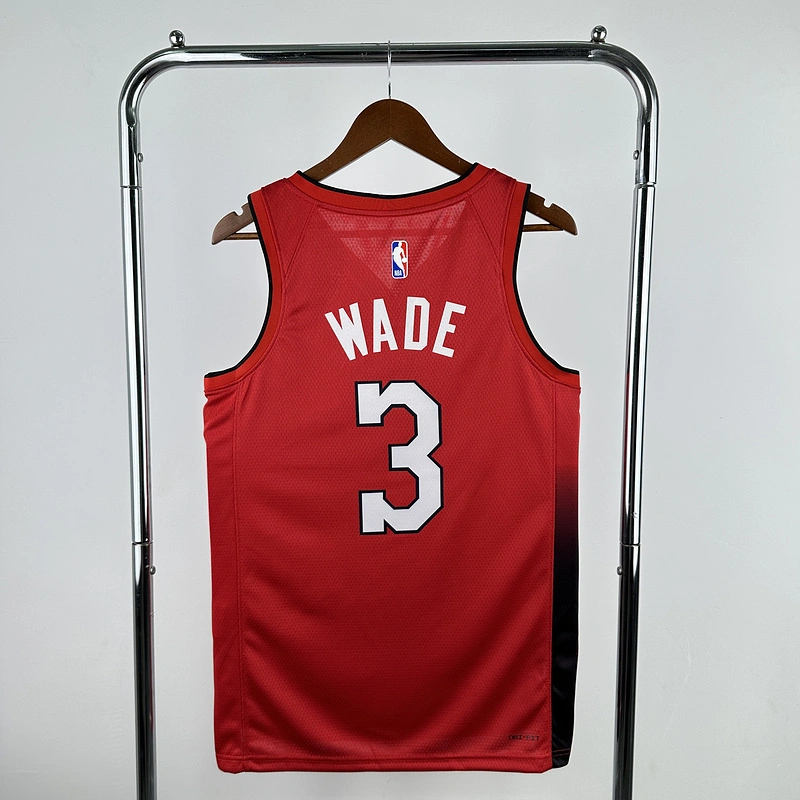 2025 NBA Miami Heat 3 WADE Basketball Jersey