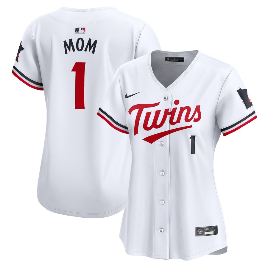 Minnesota Twins Women's #1 Mom Home Limited Jersey White