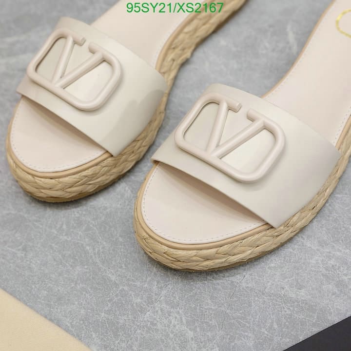 Valentino Garavani VLogo Signature Slide Sandals White