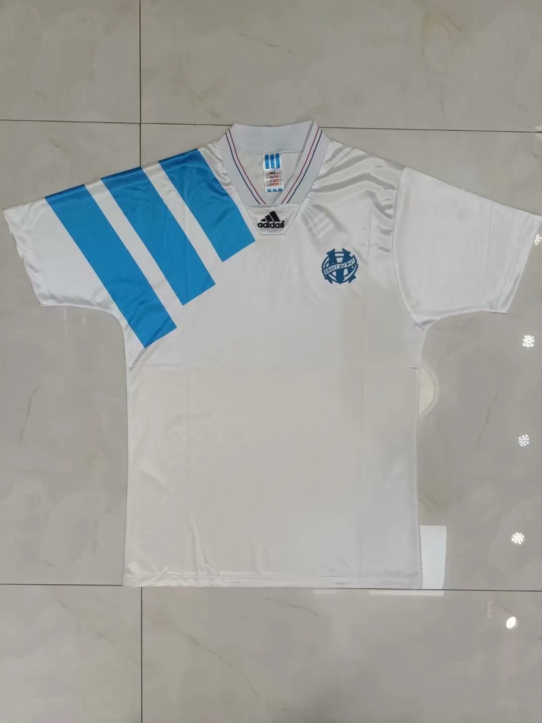 retro 1992-93 Marseille home football jersey